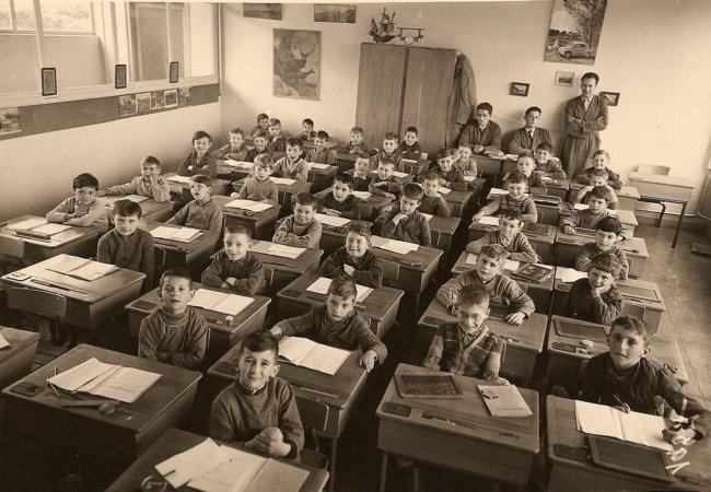 Anne scolaire 1959 - Unieux - Classe de Mr Leroy